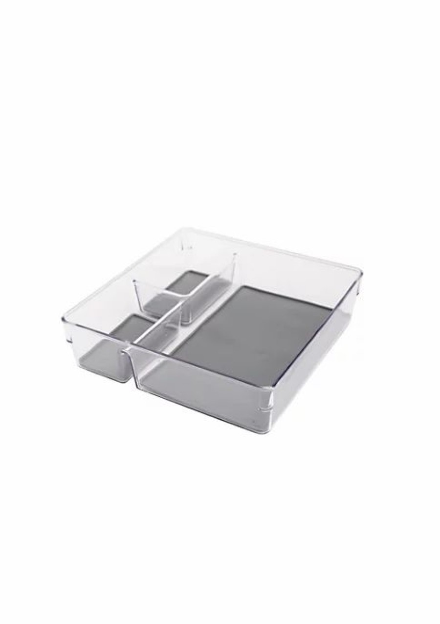 Home * | Cheapest Lexi Home Eco Conscious Multi Compartment Acrylic Organizer Trays Set Of 3 Assorted Organizers Clear