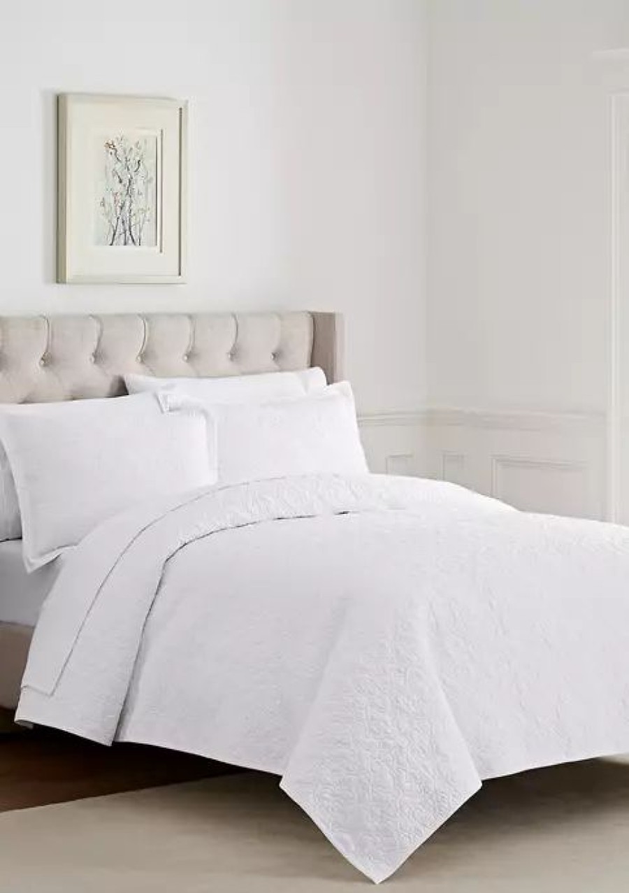 Bed & Bath * | Coupon Waverly Artistic Twist Quilt Set Bright White