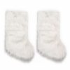 Home * | Best Sale Lexi Home Large Christmas Holiday Stockings Set Of 2 Faux Fur Stockings Cream