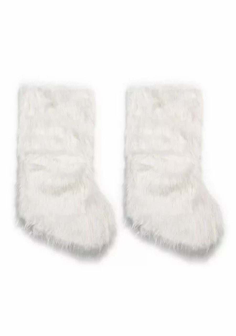 Home * | Best Sale Lexi Home Large Christmas Holiday Stockings Set Of 2 Faux Fur Stockings Cream