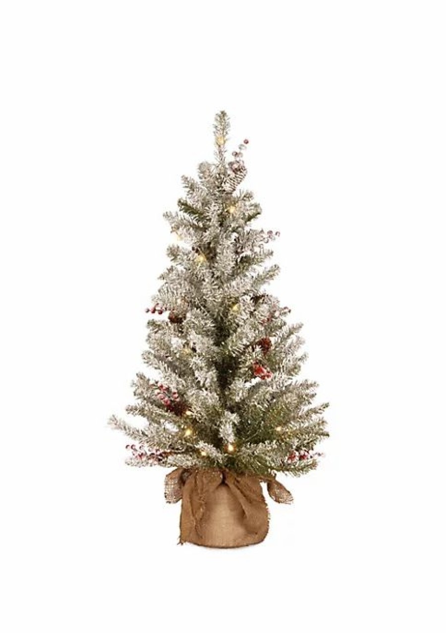 Trees * | Best Reviews Of National Tree 3 Pre-Lit Dunhill Fir Artificial Christmas Tree Warm White Led Lights Green