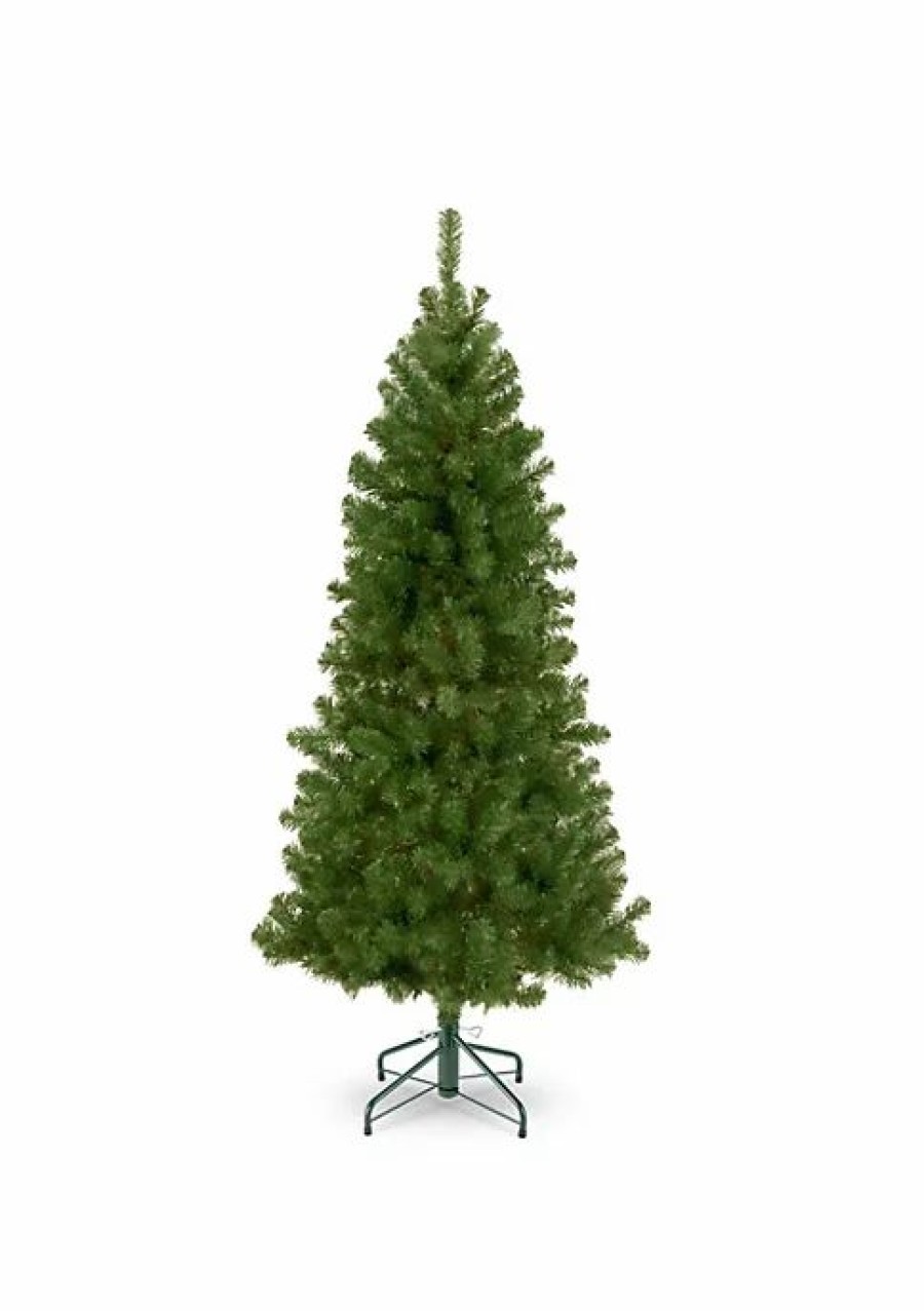 Trees * | Discount National Tree 7 Slim Canadian Grande Fir Artificial Christmas Tree Unlit Green