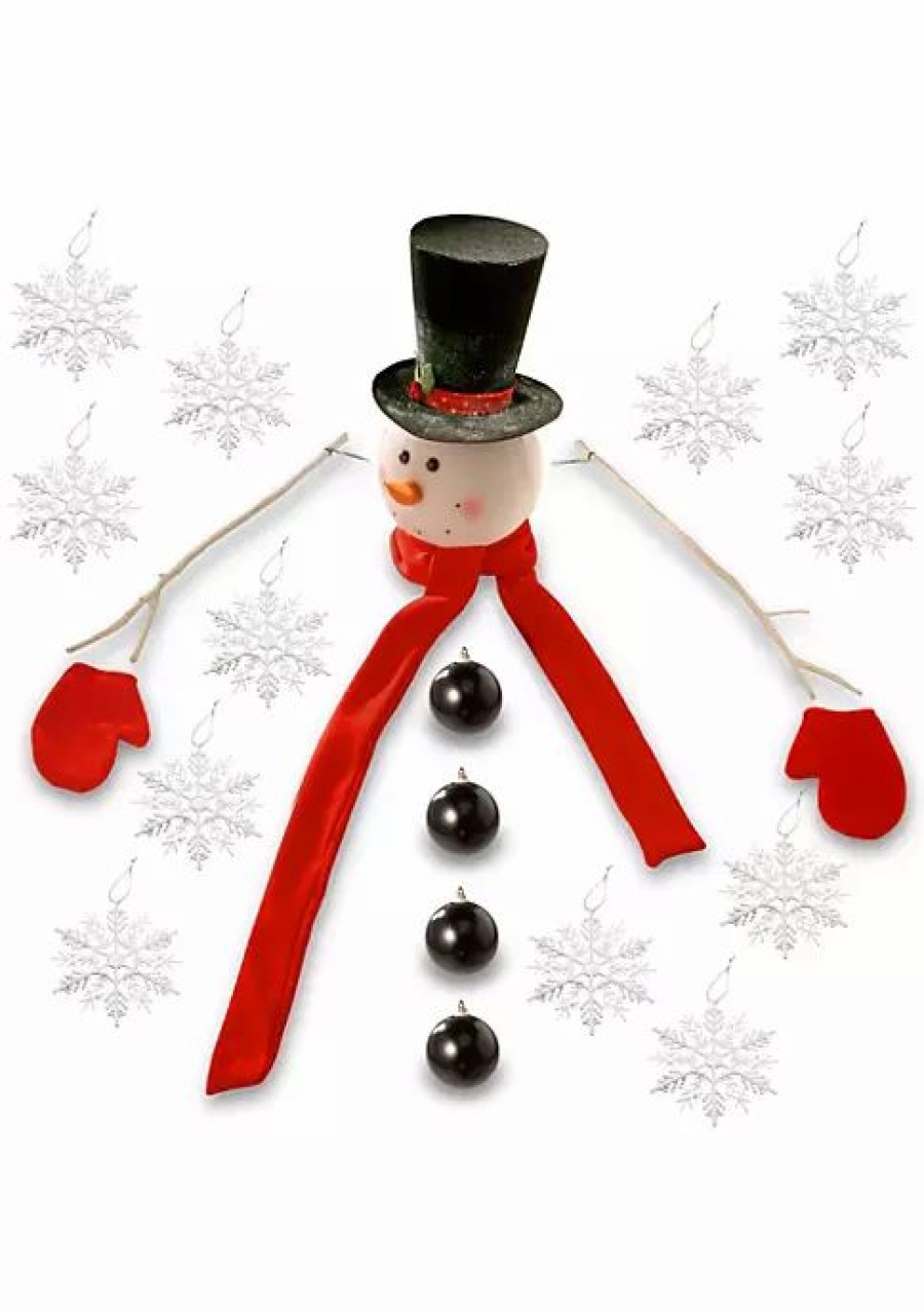 Home * | Outlet National Tree 21Pc And White Snowman Kit Dress Up Christmas Tree Decor 14.5 Black