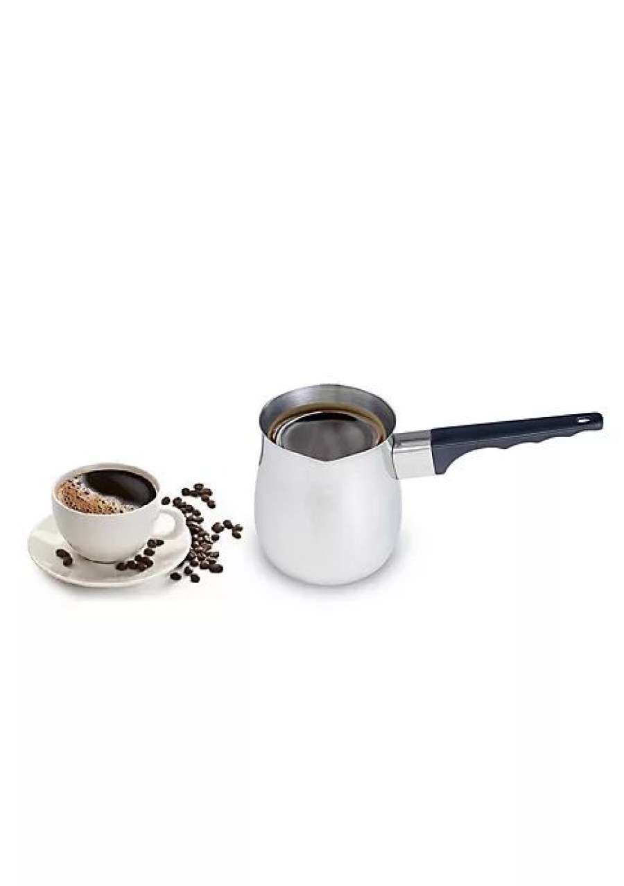 Home * | Best Pirce Lexi Home 12 Oz. High Quality Stainless Steel Turkish Coffee Maker, Milk Warmer Metallic