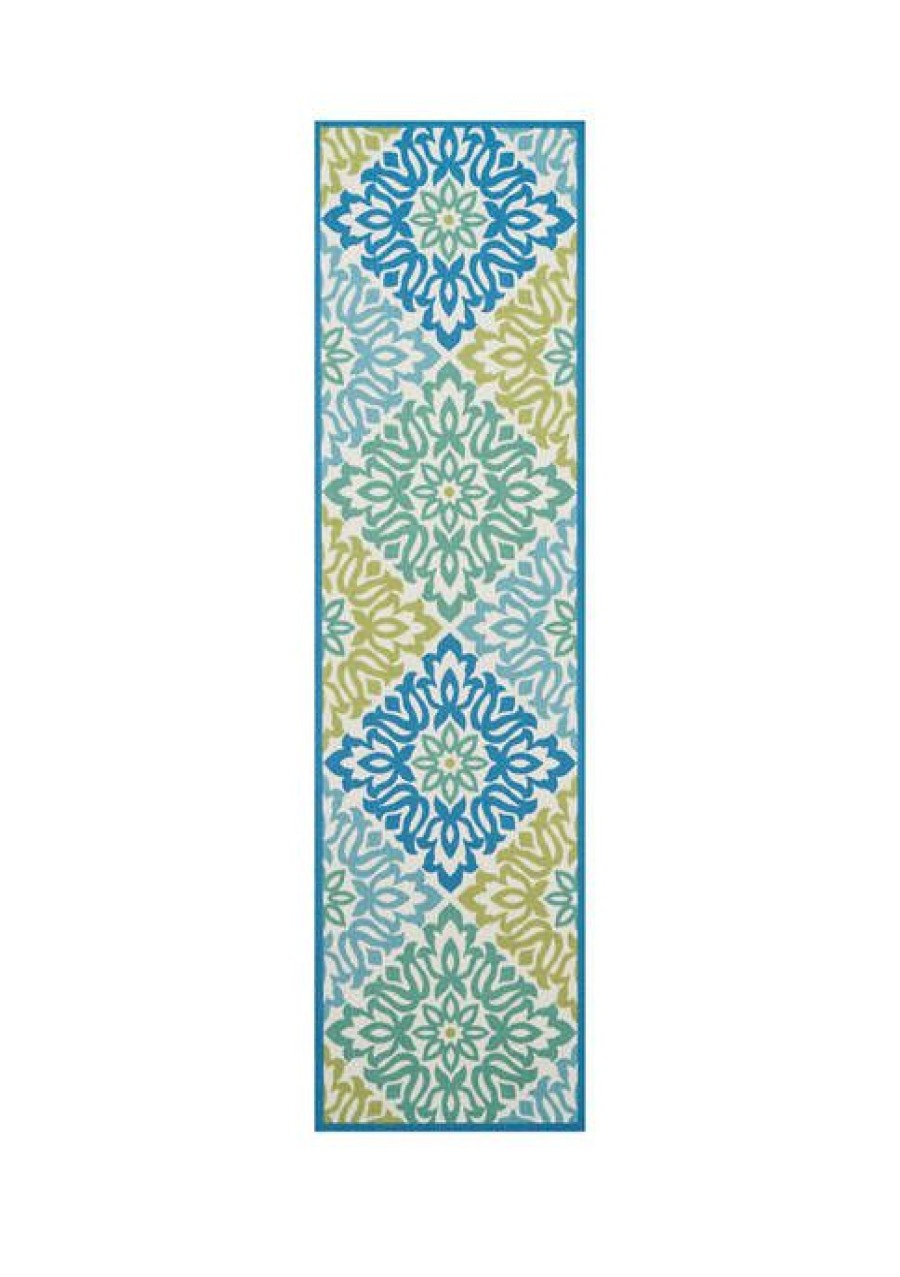 Home * | Coupon Waverly Sun & Shade 2 Ft 3 In X 8 Ft Area Rug Marine