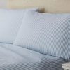 Bed & Bath * | Best Pirce Waverly Ticking Stripe Sheet Set Light Blue