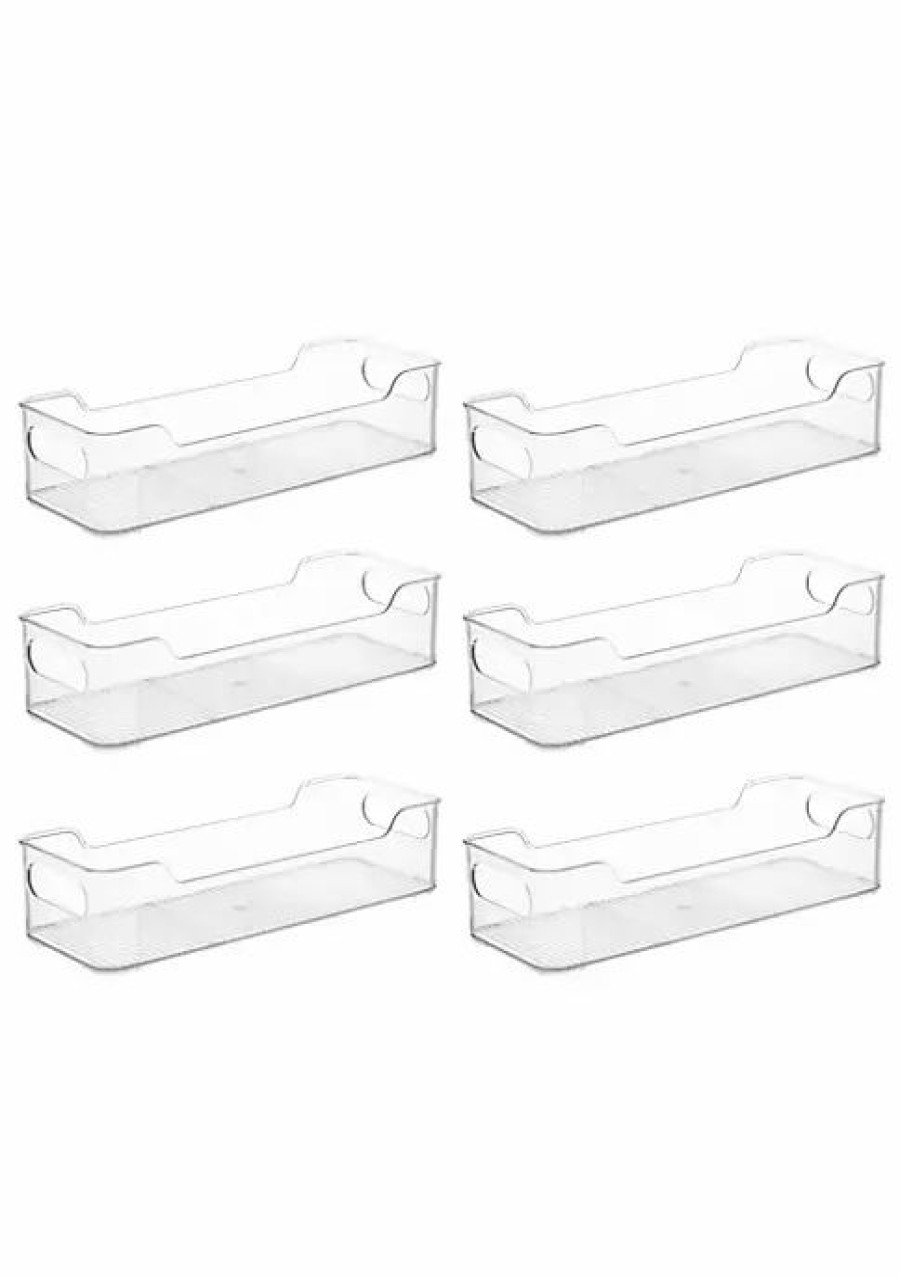 Home * | Best Reviews Of Lexi Home Eco Conscious Acrylic Fridge And Cabinet Organizer Tray Set Of 6 Clear