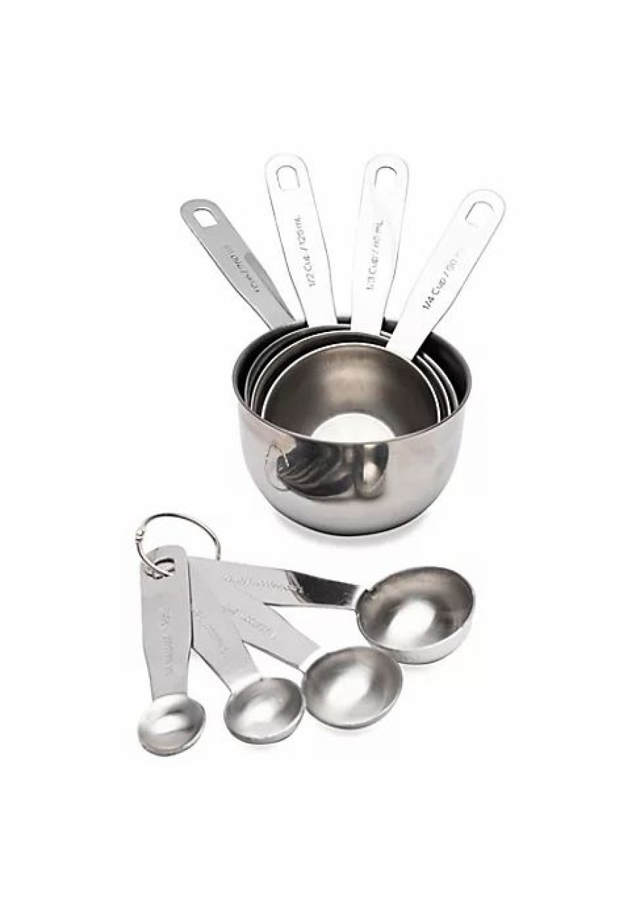 Home * | Wholesale Lexi Home Premium 8 Pc. Measuring Cup And Spoon Set Stainless Steel