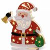 Holiday * | Brand New National Tree 11.75 And Green Prelit Santa With Bell Outdoor Christmas Decor Red