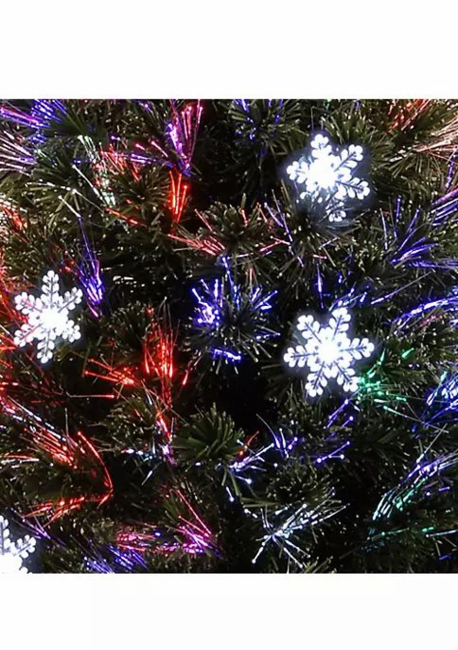 Trees * | Buy National Tree 48 Pre-Lit Fireworks With Snowflakes Artificial Christmas Tree Multicolor Led Lights Green