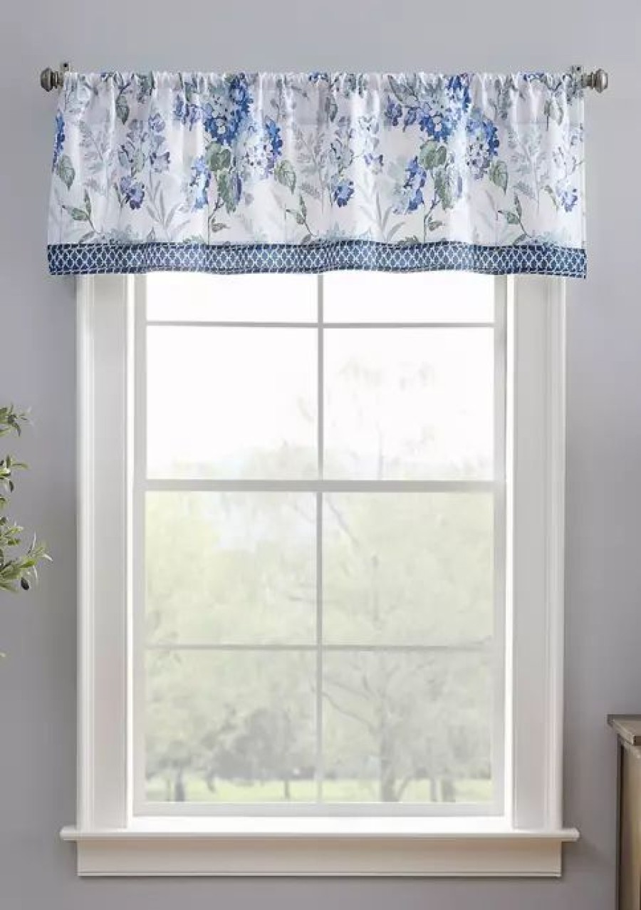 Home * | Best Deal Waverly Blushing Blooms Valance Navy