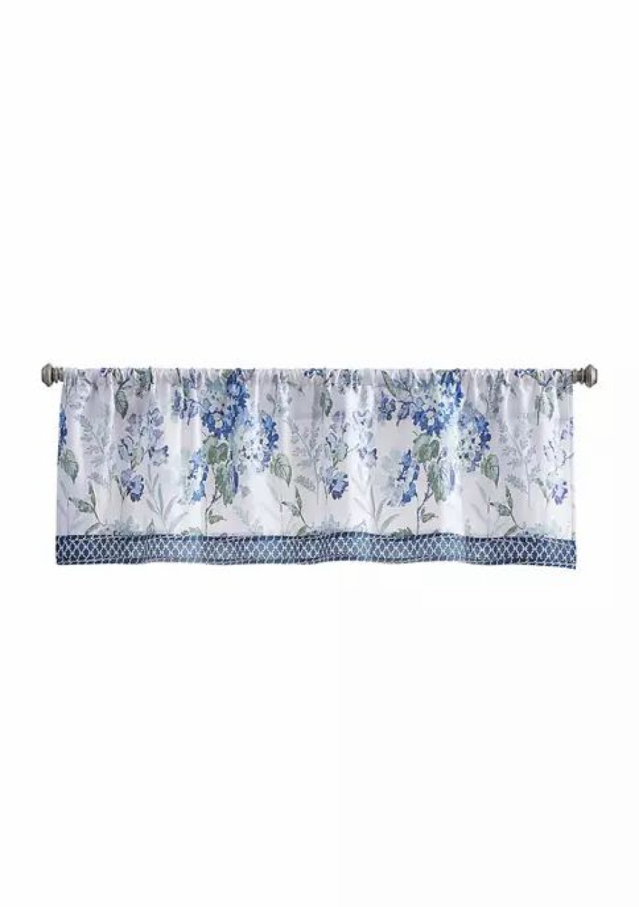 Home * | Best Deal Waverly Blushing Blooms Valance Navy