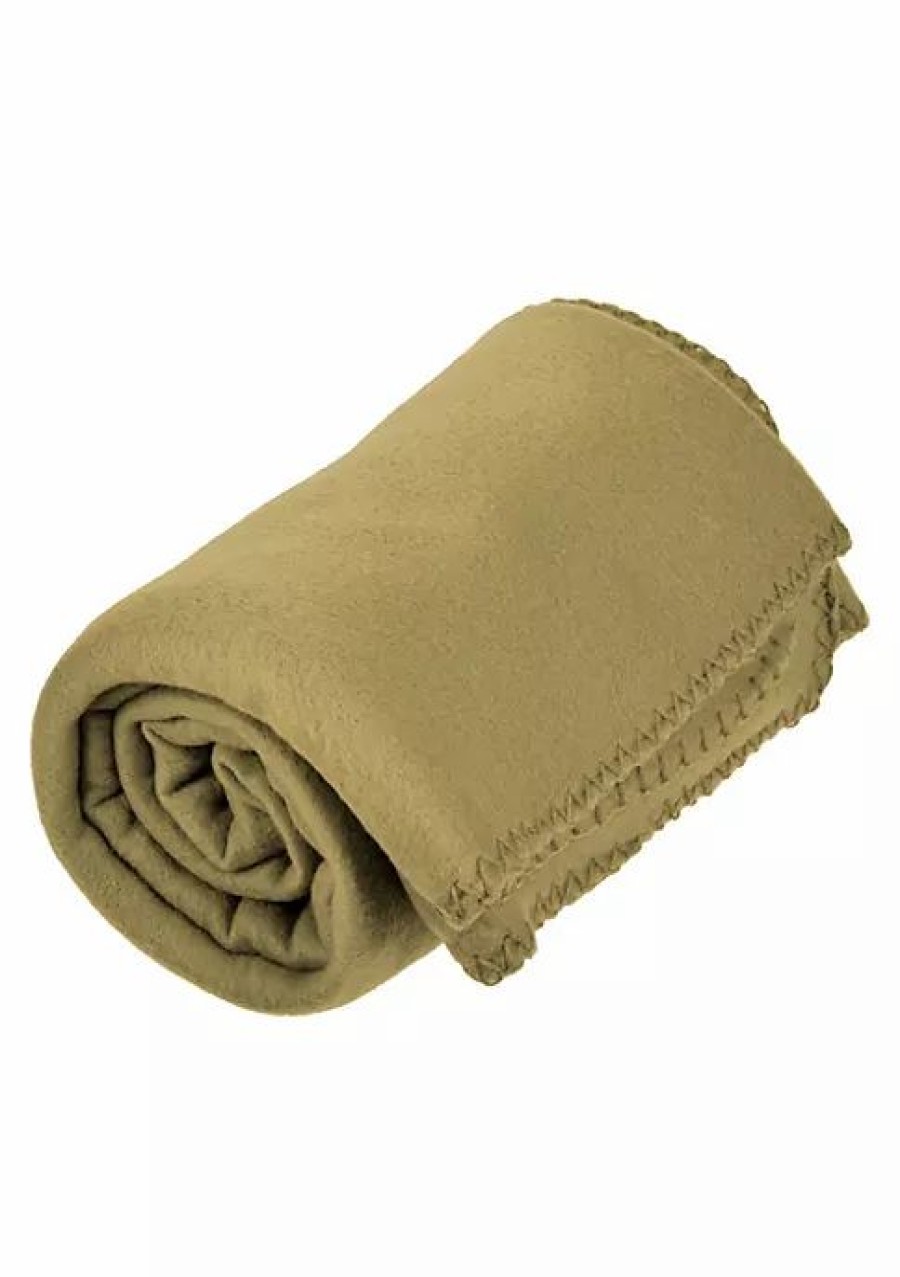 Bed & Bath * | Best Sale Lexi Home Versatile 50 X 60 Cozy Premiuim Fleece Throw Blanket Single Pack Tan