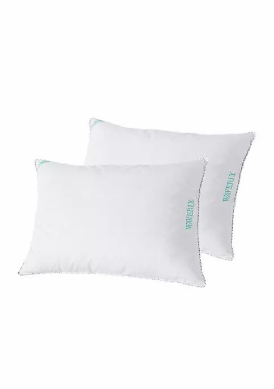 Bed & Bath * | Discount Waverly Antimicrobial Feather Pillow (Set Of 2) White