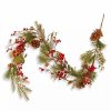 Holiday * | Deals National Tree 5 And Red Berry Artificial Christmas Garland Unlit Green