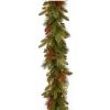 Holiday * | Best Deal National Tree 9 X 12 Pre-Lit Cedar Leaves And Berries Artificial Christmas Garland Clear Lights Green