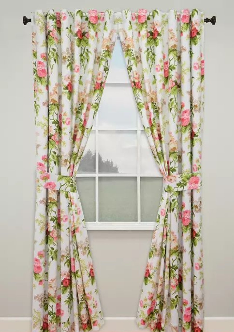 Home * | Wholesale Waverly Emma'S Garden Lined Panel Pair Blossom