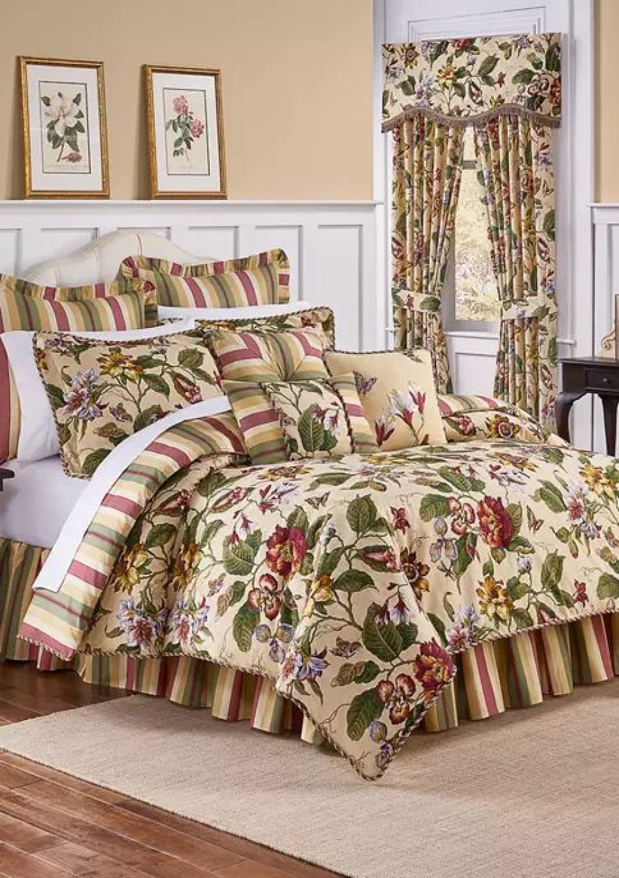 Bed & Bath * | Flash Sale Waverly Laurel Springs Comforter Set Parchment