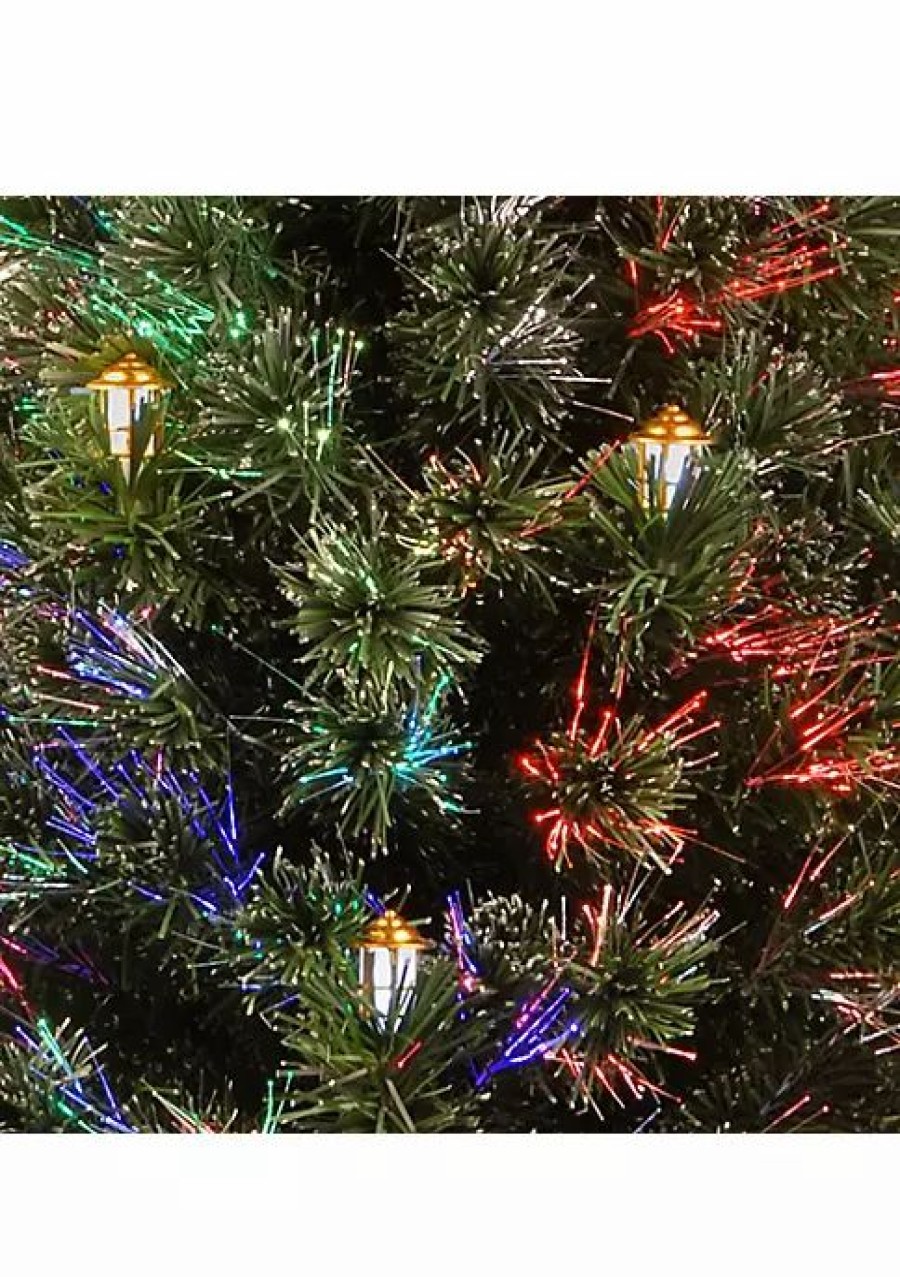 Christmas * | Cheapest National Tree 48 Pre-Lit Medium Fiber-Optic Artificial Christmas Fireworks Tree Led Lights Green