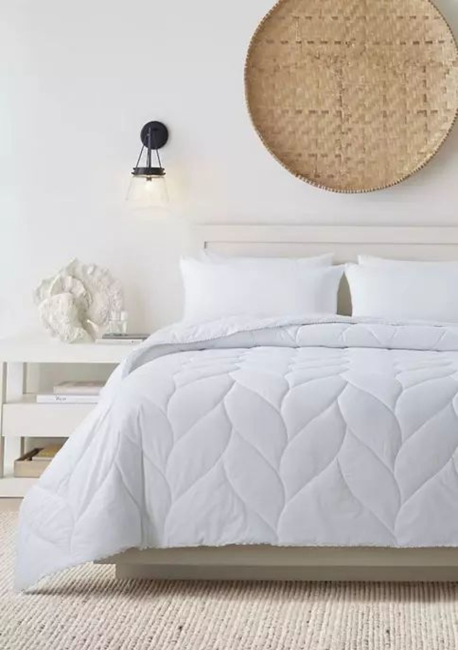 Bed & Bath * | Best Pirce Waverly Antimicrobial Cotton Down Alternative Comforter White