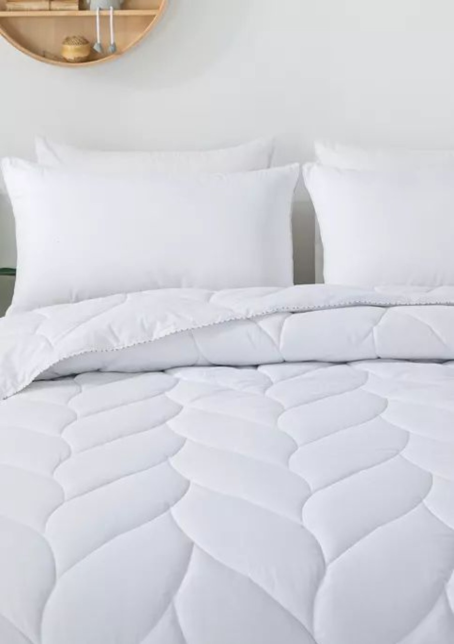 Bed & Bath * | Best Pirce Waverly Antimicrobial Cotton Down Alternative Comforter White