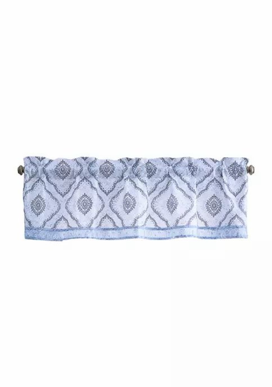 Home * | Best Pirce Waverly Curves Ahead Tailored 1-50 Valance Blue Fog