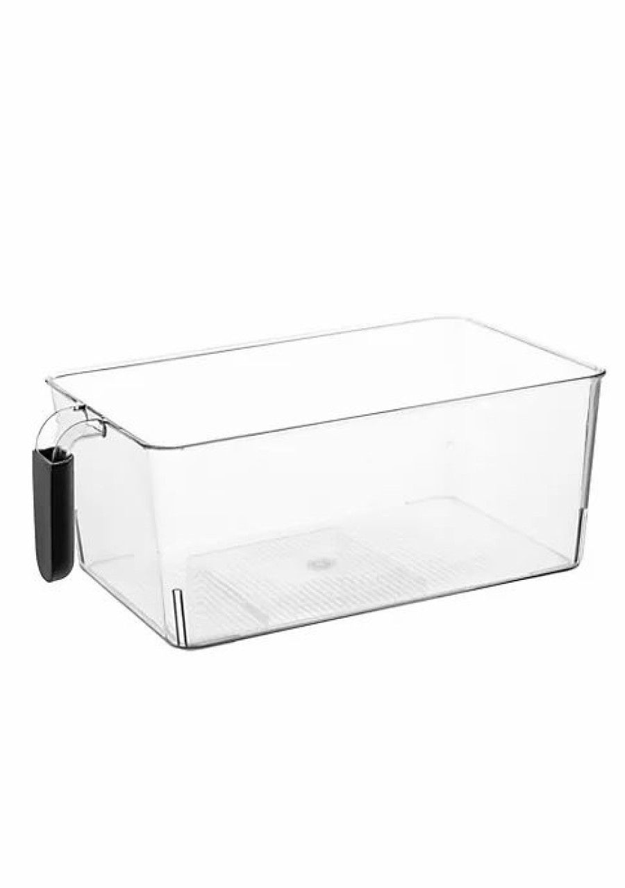 Home * | Wholesale Lexi Home Eco Conscious Acrylic Fridge And Cabinet Organizer With Handle Clear