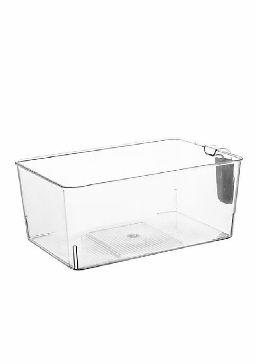 Home * | Wholesale Lexi Home Eco Conscious Acrylic Fridge And Cabinet Organizer With Handle Clear