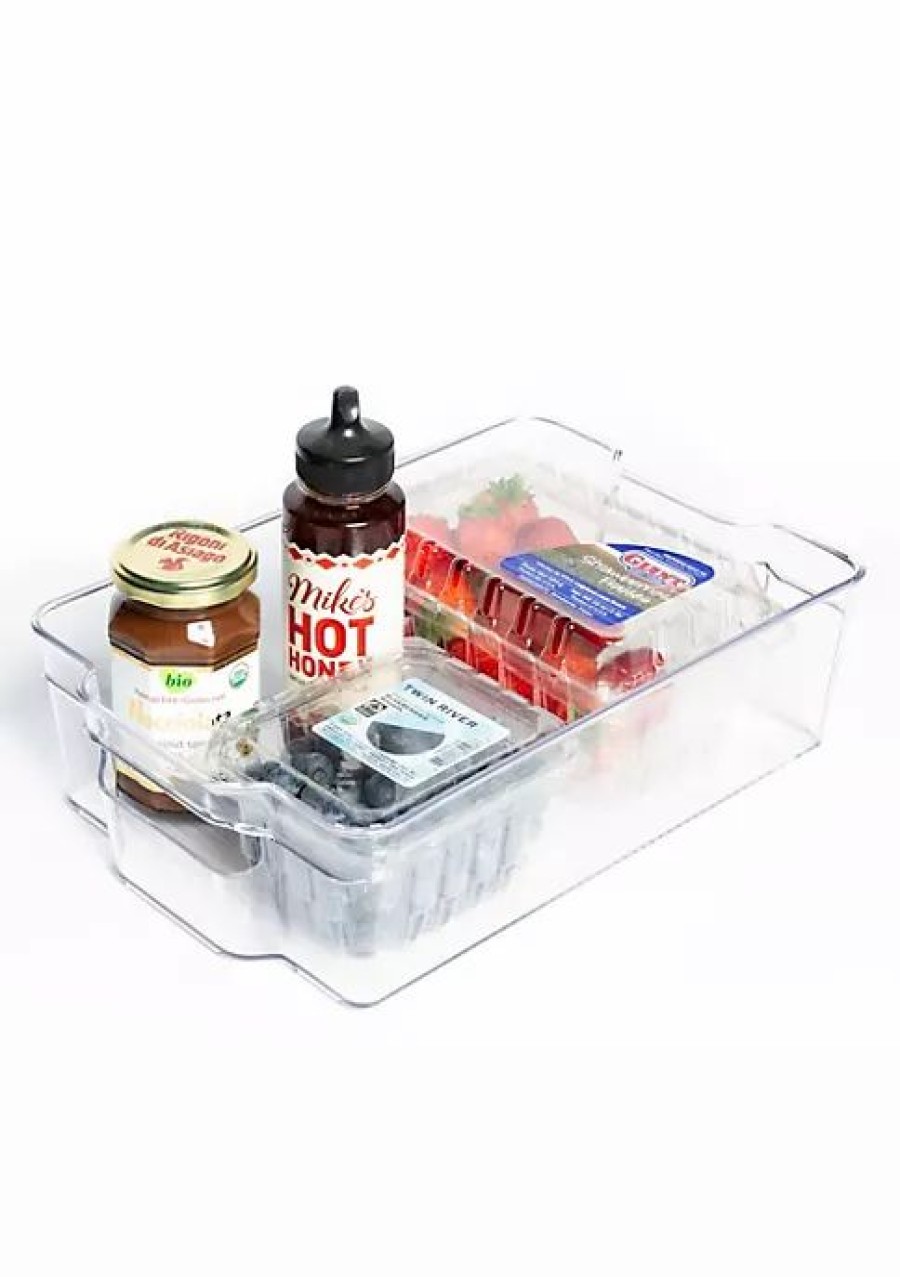 Home * | Top 10 Lexi Home Eco Conscious Acrylic Fridge Organizer Tray Set Of 4 Clear