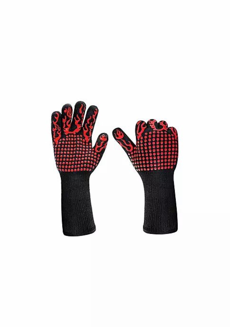 Home * | Cheap Lexi Home 18 Inch Extreme Heat Resistant Grill Gloves 1 Pair Black