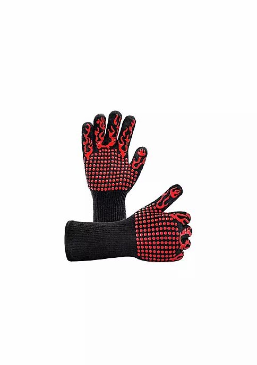 Home * | Cheap Lexi Home 18 Inch Extreme Heat Resistant Grill Gloves 1 Pair Black