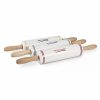 Home * | Flash Sale Lexi Home 13 Inch Ceramic Rolling Pin W/ Wooden Handles White