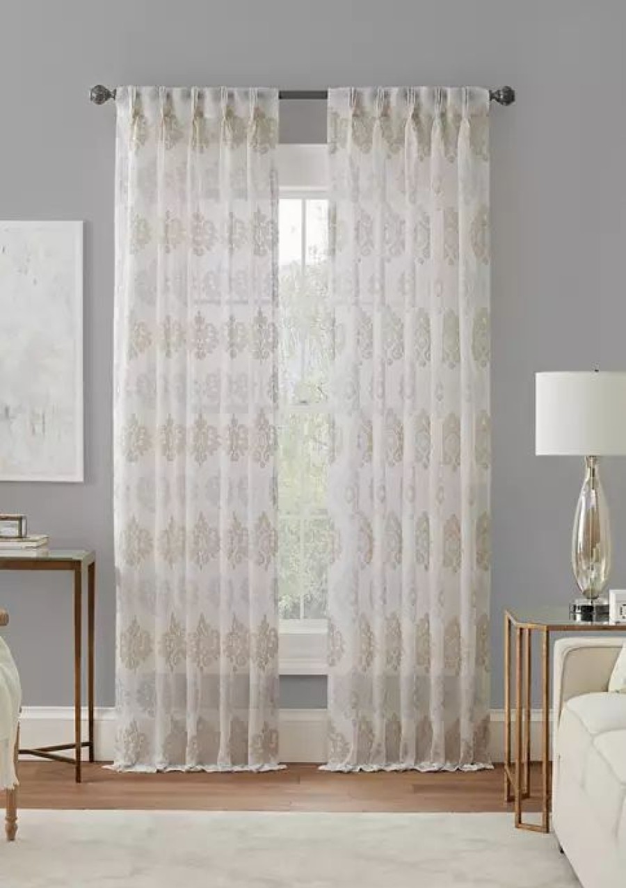 Home * | Brand New Waverly Velero Sheer Panel White