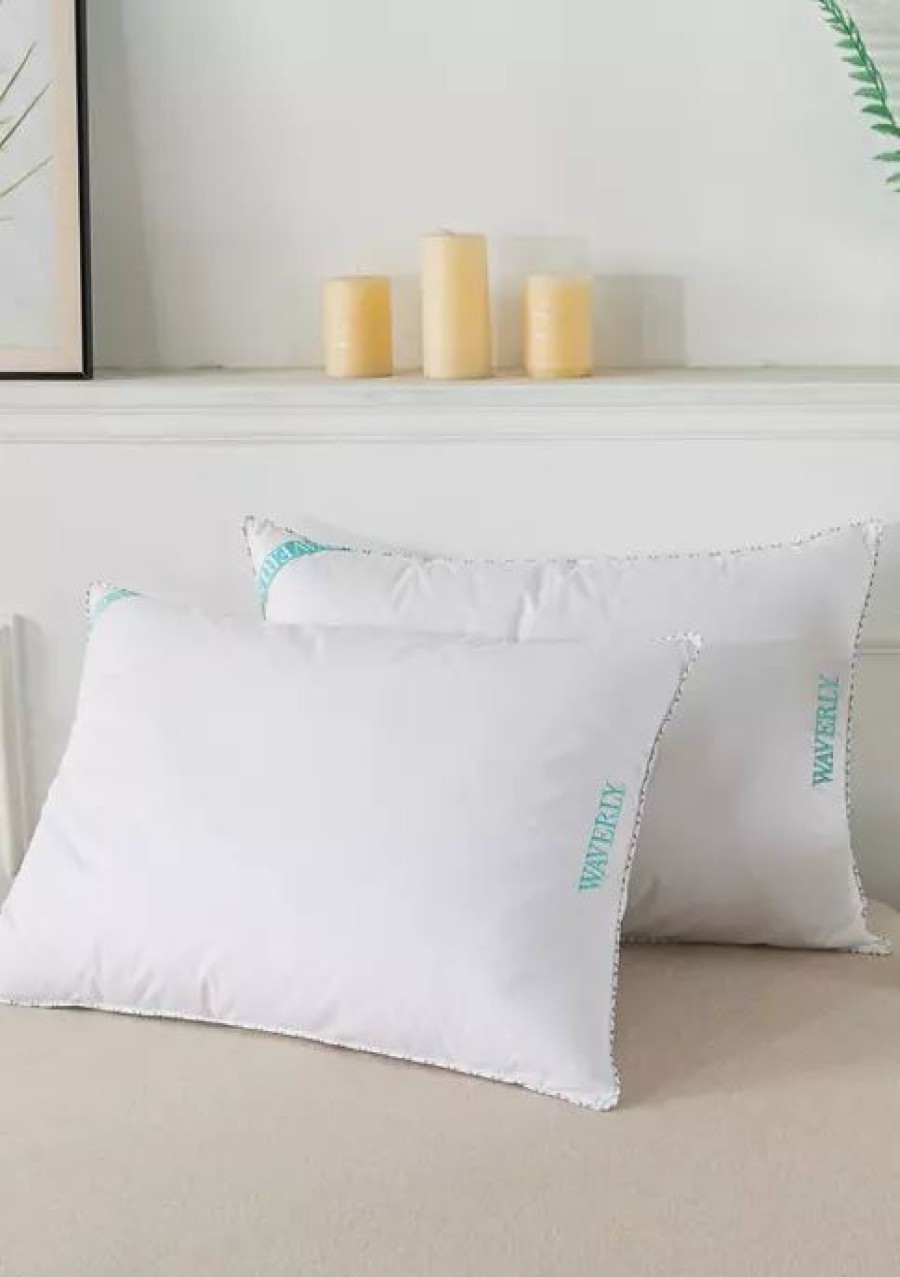 Bed & Bath * | Outlet Waverly Antimicrobial 233 Thread Count Cotton Duck Down Pillow White