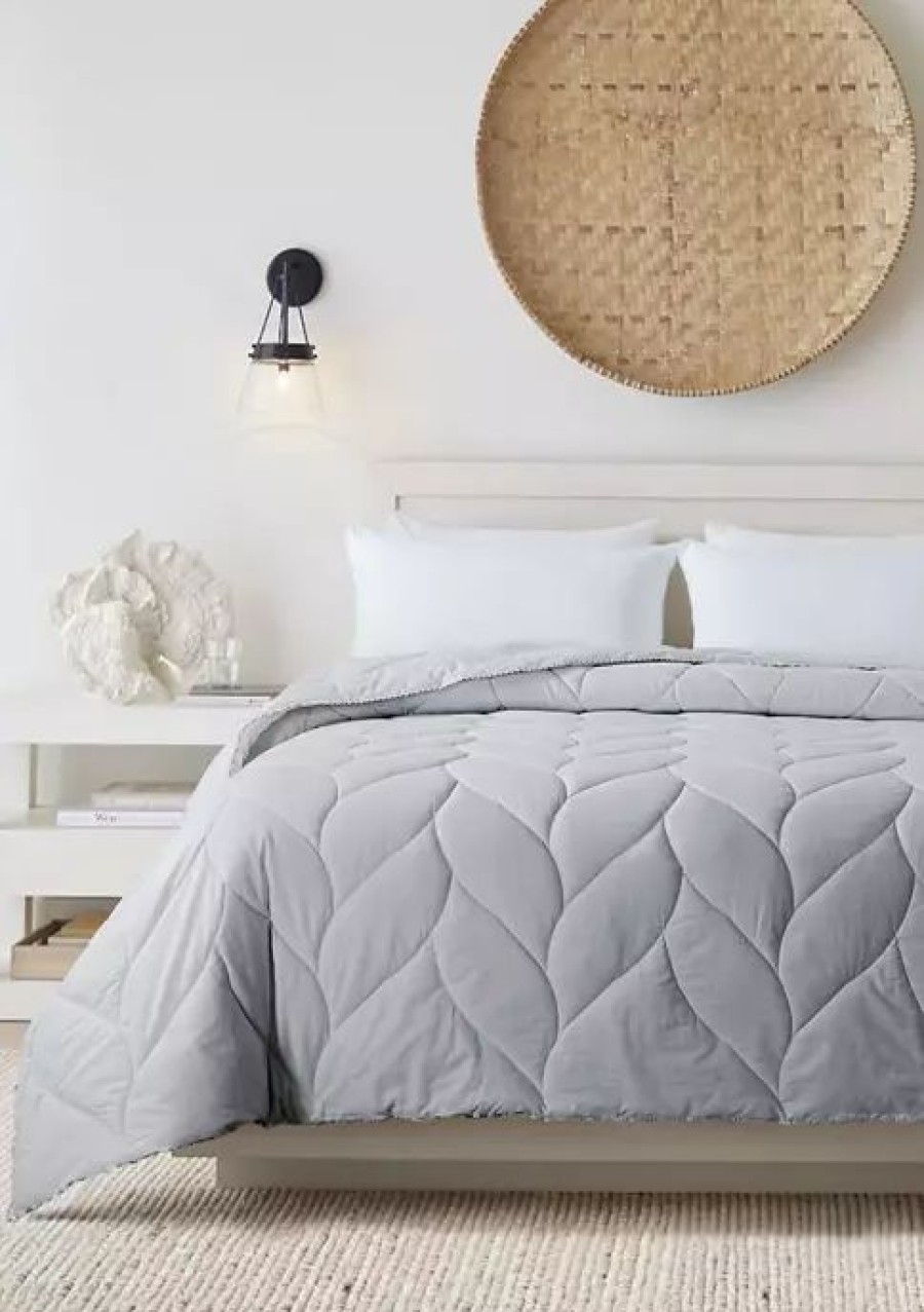 Bed & Bath * | Outlet Waverly Antimicrobial Grey Down Alternative Comforter Gray