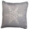 Bed & Bath * | Hot Sale National Tree 16 And Silver Christmas Snowflake Throw Pillow Gray