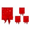 Home * | Top 10 Lexi Home Festive Christmas Holiday Decorations Set Of 4 Led Lights Dining Room Chair Covers Red Led Lights