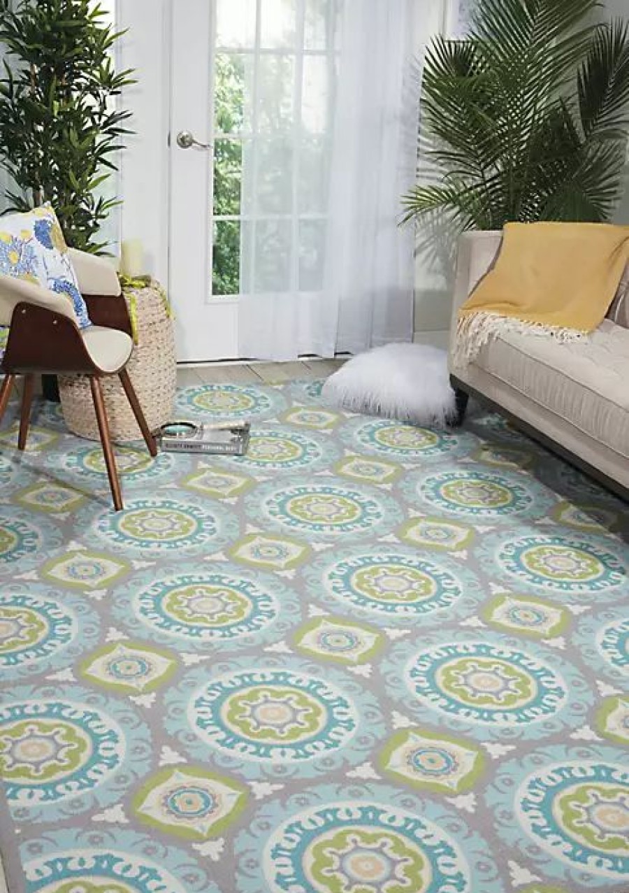 Home * | Promo Waverly 4 Ft 3 In X 6 Ft 3 In Sun And Shade Area Rug Green