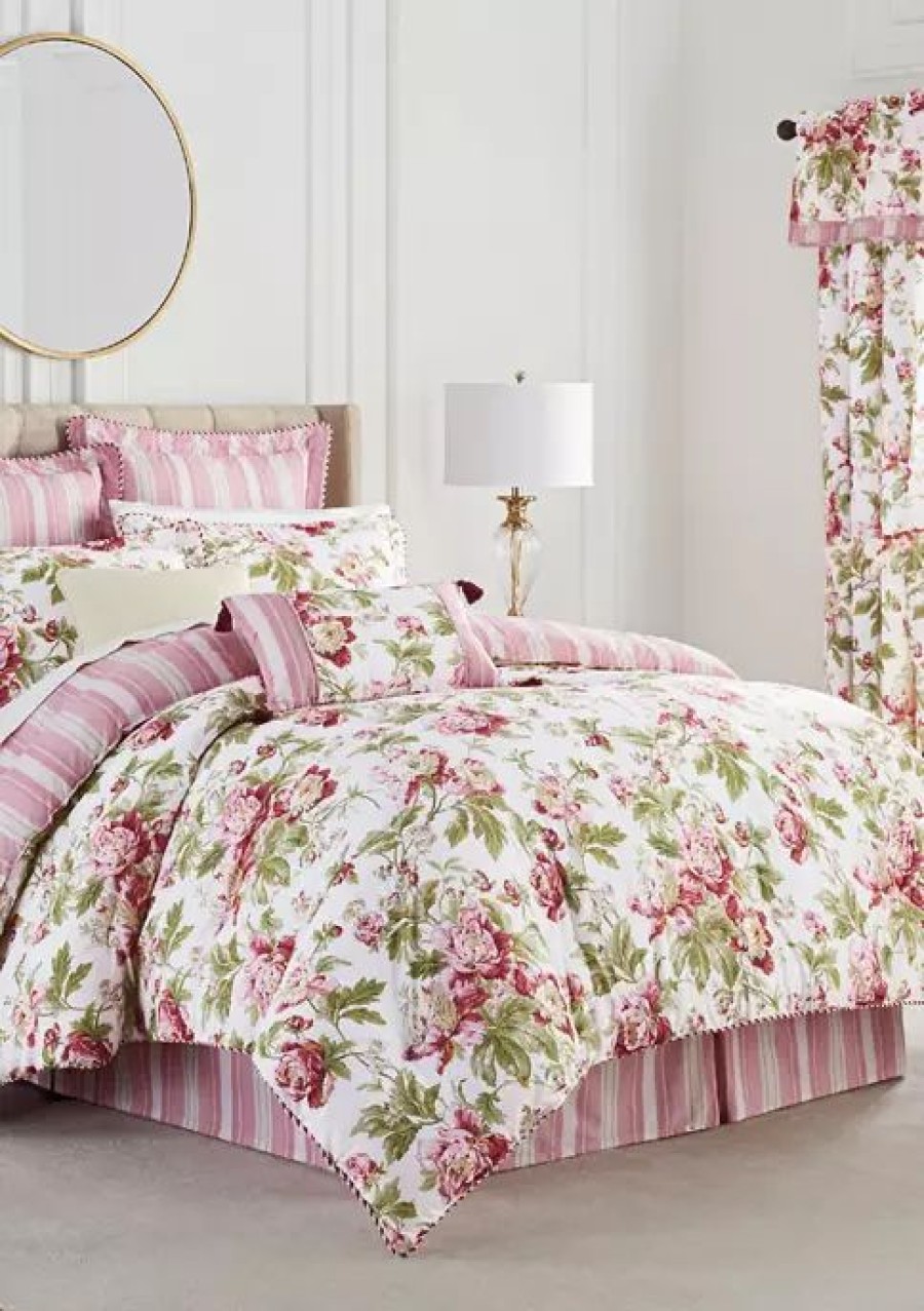 Bed & Bath * | New Waverly Forever Peony 4 Piece Comforter Set Berry