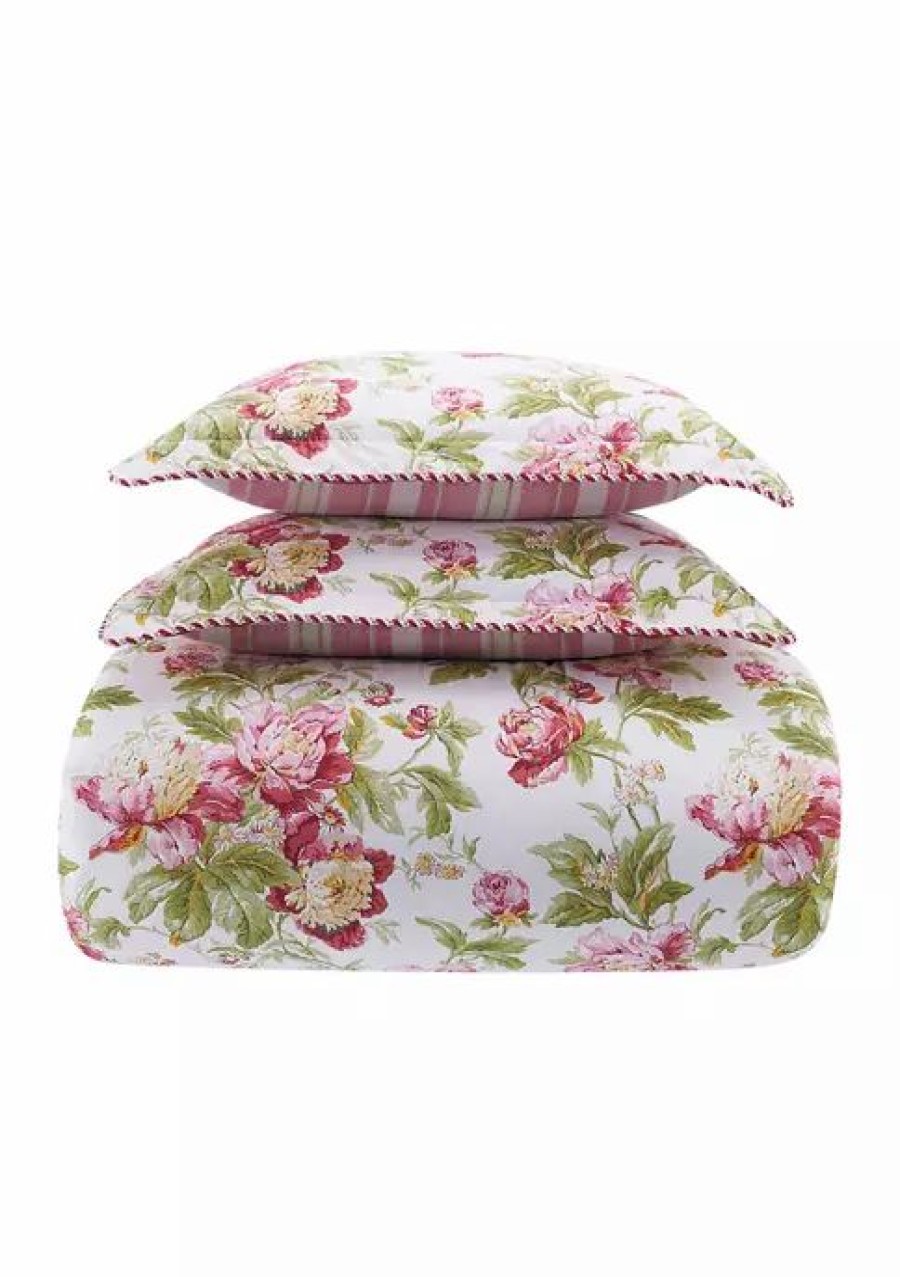 Bed & Bath * | New Waverly Forever Peony 4 Piece Comforter Set Berry