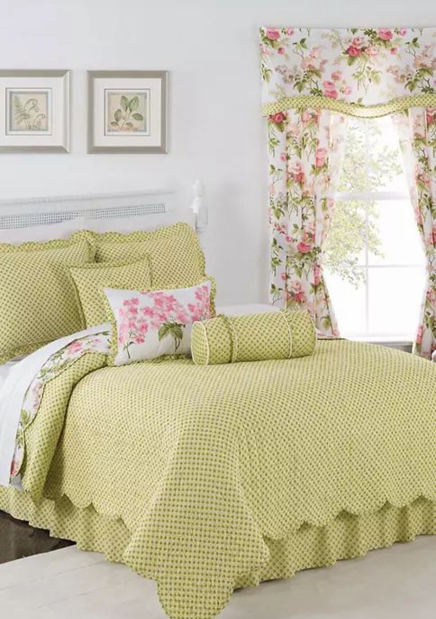 Bed & Bath * | Top 10 Waverly Emma'S Garden Quilt Set Blush