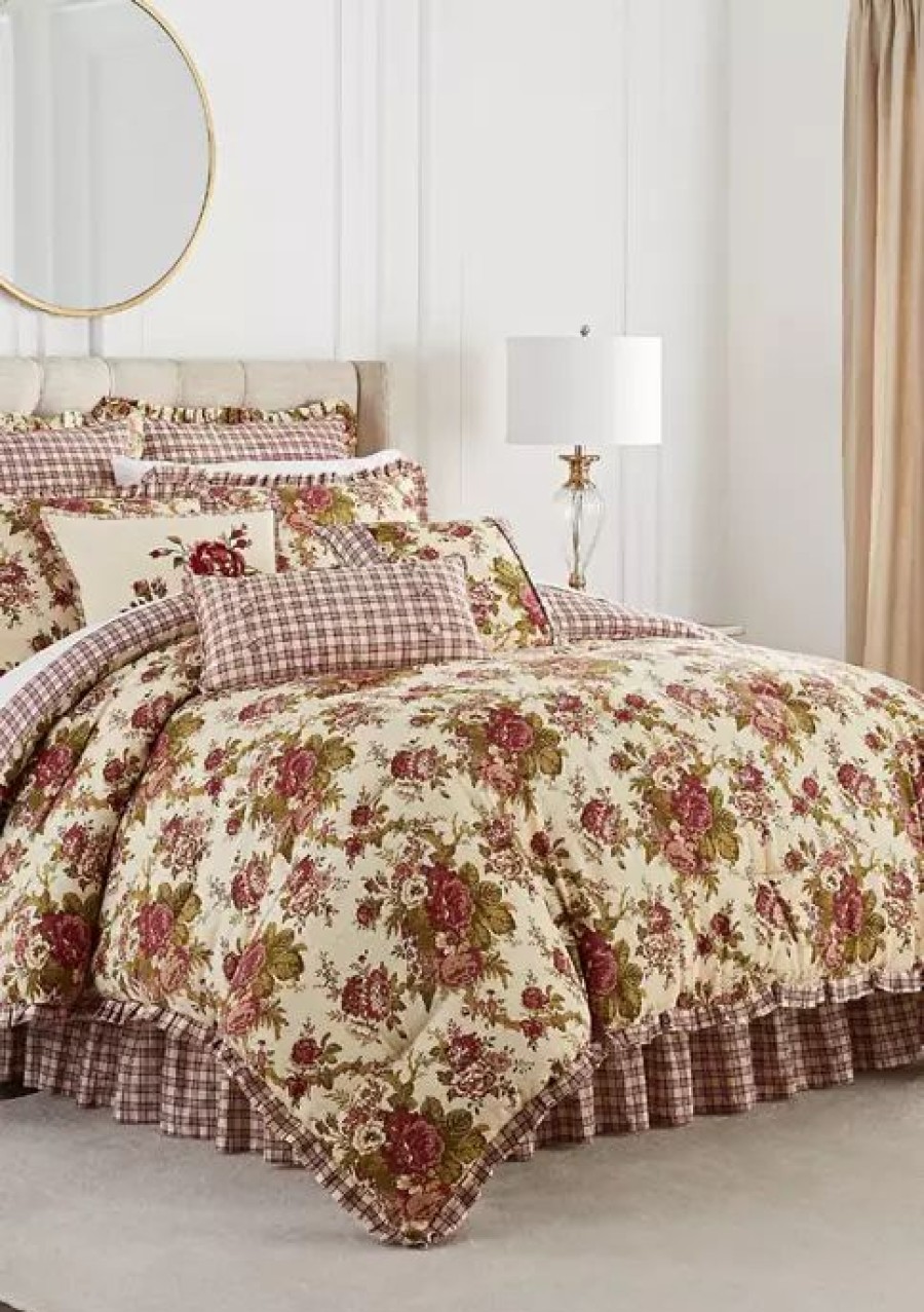 Bed & Bath * | Cheapest Waverly Norfolk Euro Sham Red