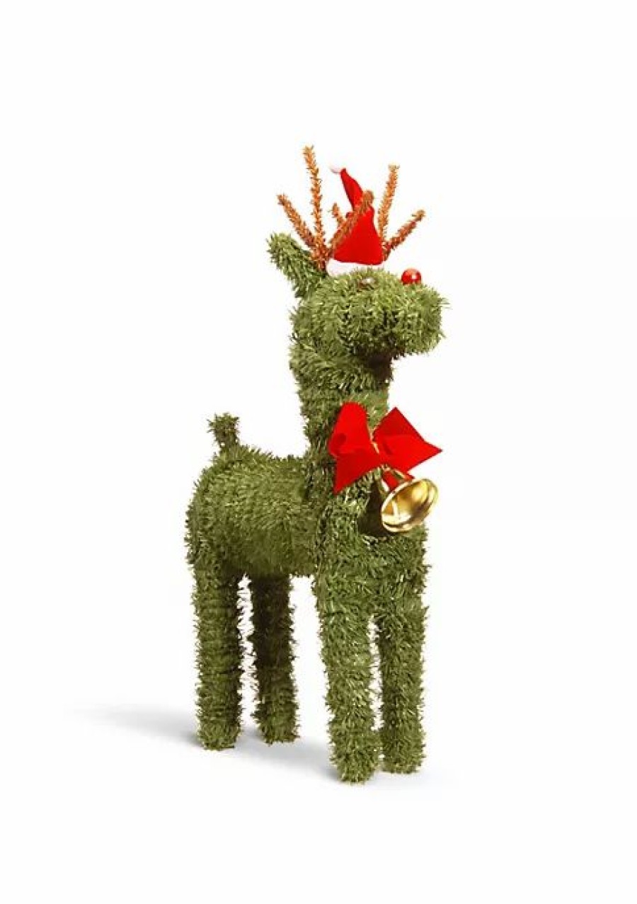 Christmas * | Cheapest National Tree 16 And Red Unlit Ever Reindeer Christmas Tabletop Decor Green