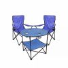 Home * | Brand New Lexi Home Durable Outdoor Picnic Folding Table And Folding Chairs 3 Pc Set Blue