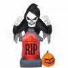 Home * | Outlet National Tree 6 Shaking Grim Reaper Inflatable Outdoor Halloween Decoration Red