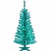 Christmas * | Hot Sale National Tree 4 Pre-Lit Medium Turquoise Tinsel Artificial Christmas Tree Clear Lights Blue