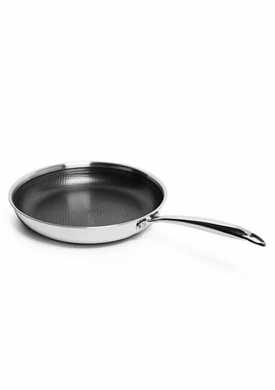 Home * | Best Pirce Lexi Home Diamond Tri-Ply Kitchen 12 Inch Frying Pan- Nonstick Heat Resistant Kitchen Cookware For Cooking And Baking Stainless Steel