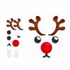 Home * | Best Reviews Of Lexi Home Large Christmas Door, Window Decal Diy Reindeer Red/Brown Reindeer