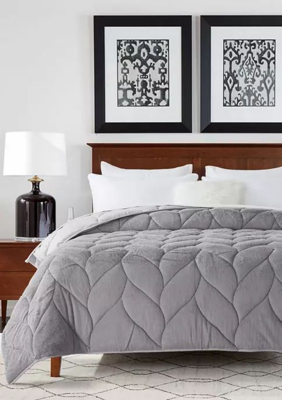 Bed & Bath * | Coupon Waverly Cozy Grey Down Alternative Comforter Gray