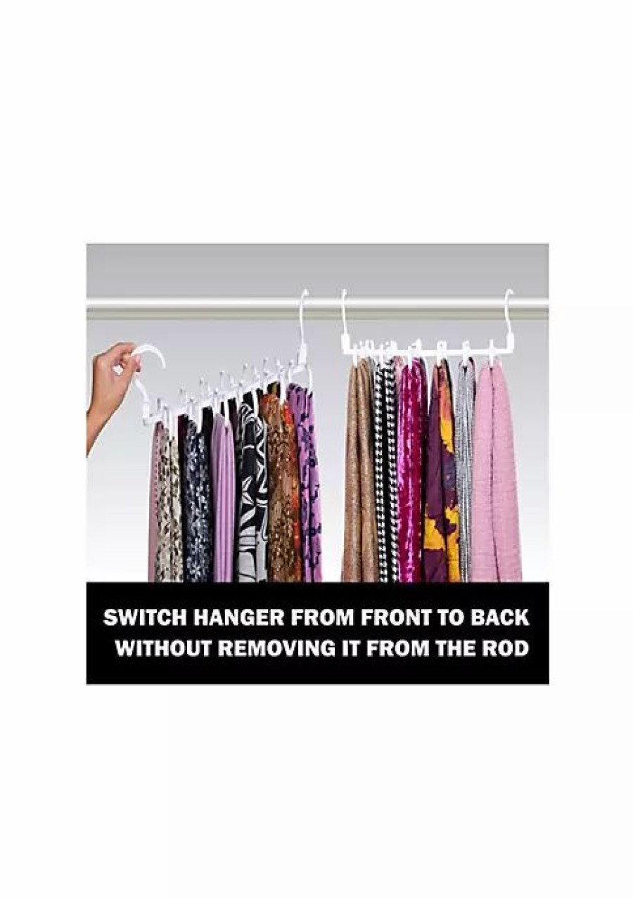 Home * | Coupon Lexi Home Wonder Hanger Scarf Organizer- Set Of 2 White